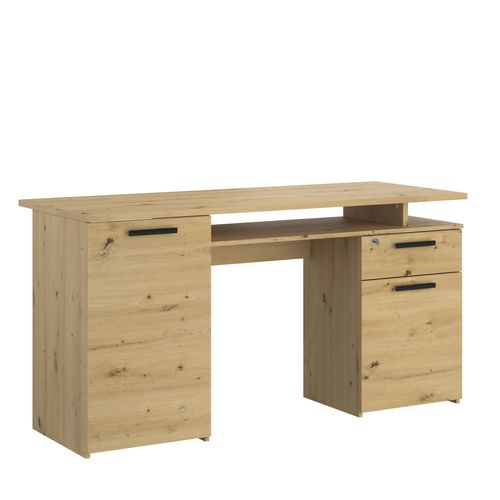 Bureau droit MINISTER Imitation chêne artisan