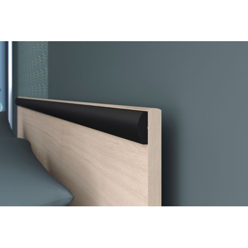 Lit 140x190 cm NASHVILLE imitation chêne et noir