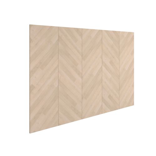 Tête de lit L.140/160 cm FRECCIA imitation chêne clair chevron