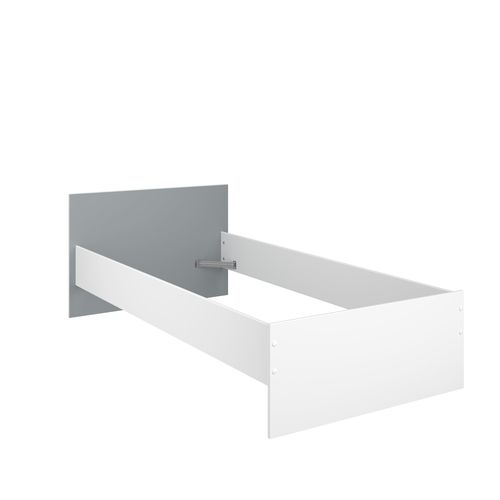 Lit Rue 90x200 - Blanc/gris Ou Blanc/rose