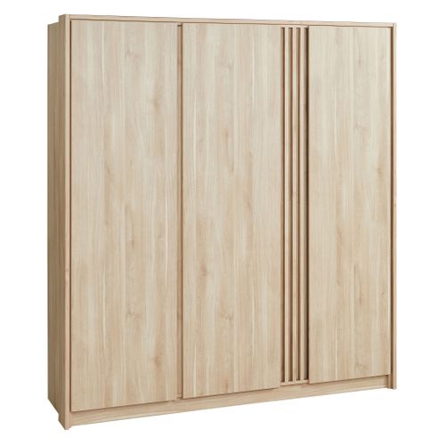 Armoire 3 portes ESCALE imitation chêne