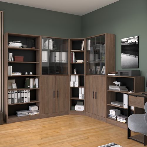 Lot de 2 portes MAYENCE Imitation Noyer