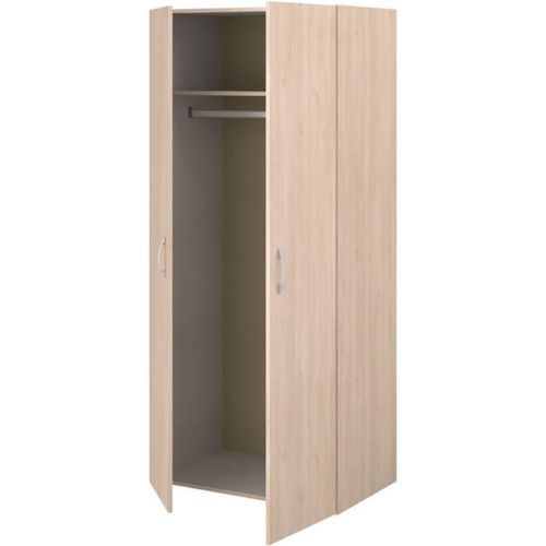 Armoire - Easy Life -  Décor Chene Clair - 2 Portes Battantes - L80,2 X H180 X P49,7cm -