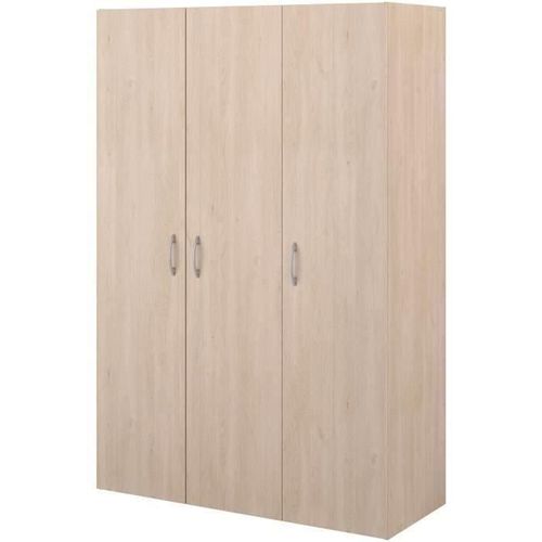 Armoire De Chambre - Easy Life - Chêne - 3 Portes - 120,2 X 180 X 49,7