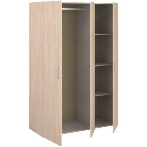Armoire De Chambre - Easy Life - Chêne - 3 Portes - 120,2 X 180 X 49,7