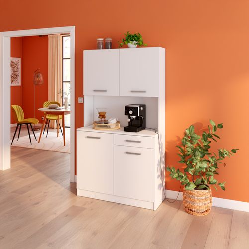 Desserte UNO blanc mat