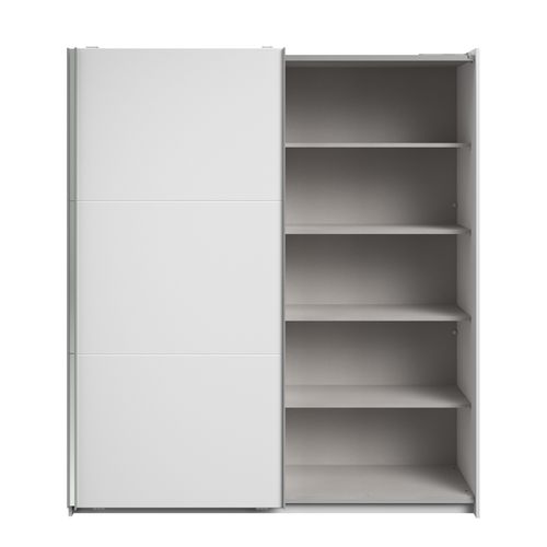 Armoire 2 portes couli. L.180 SWING blanc et miroir