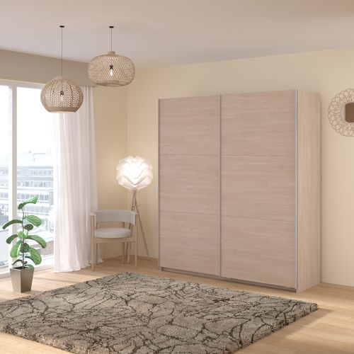 Armoire 2 portes coulissantes SWING imitation chêne