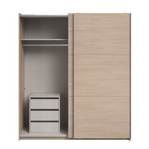 Armoire 2 portes coulissantes SWING imitation chêne