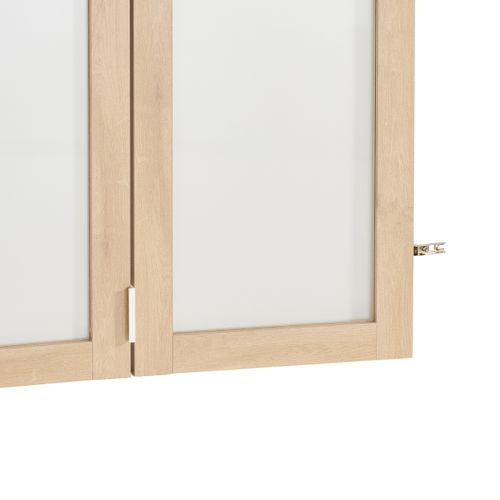 Lot 2 portes verre MAYENCE cadre imitation chêne