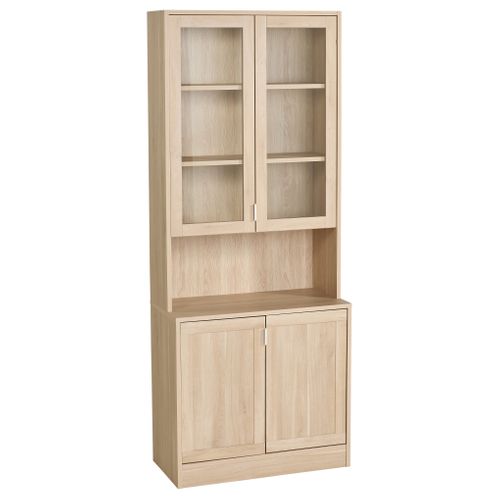 Lot 2 portes verre MAYENCE cadre imitation chêne