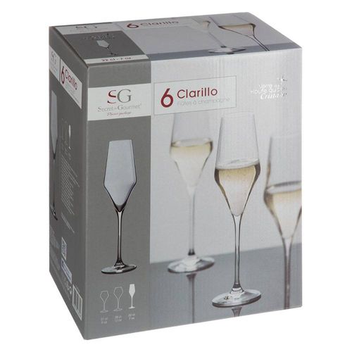 Lot De 6 Flûtes À Champagne Clarillo