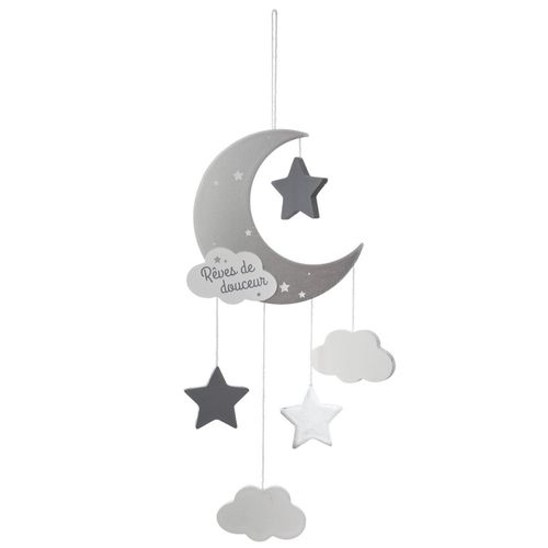 Suspension Lune Gris