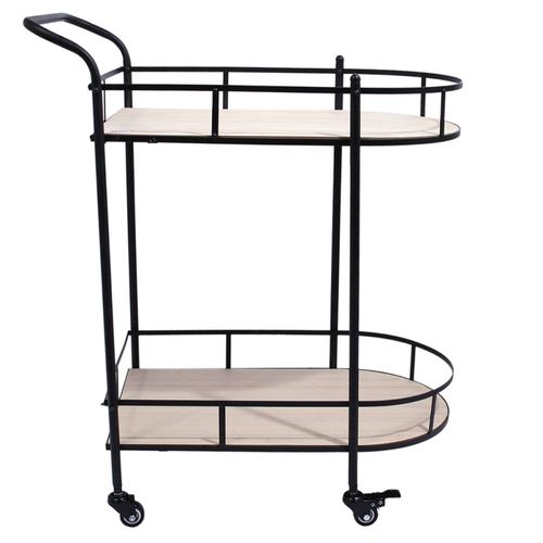 Desserte à Roulettes Bois Et Métal