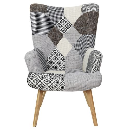 Fauteuil Helsinki Patchwork Gris