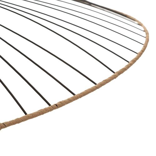 Suspension Métal Et Rotin Alara Noir D69.5