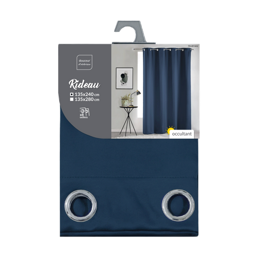 Rideau Occultant Uni 135x240 Occult Navy
