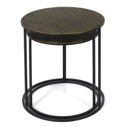 Lot De 2 Tables D'appoint Gigognes Métal