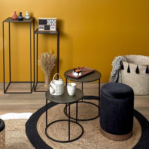 Lot De 2 Tables D'appoint Gigognes Métal