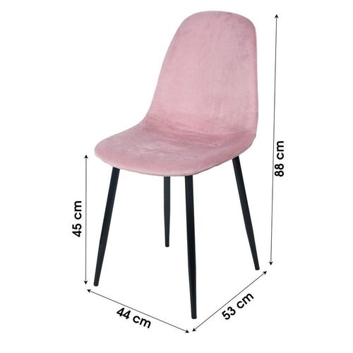 Chaise Velours Inoui Rose