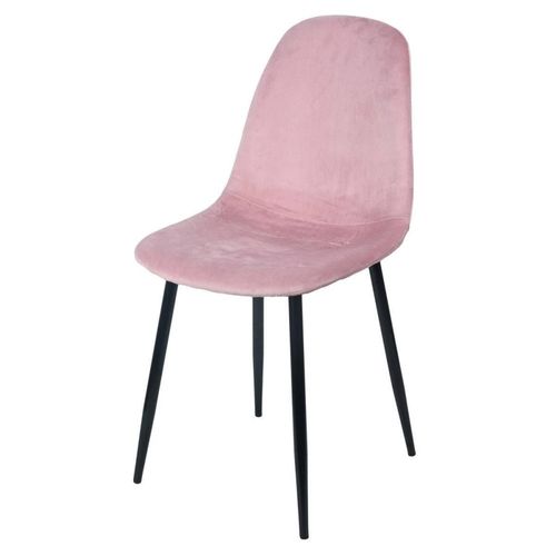 Chaise Velours Inoui Rose
