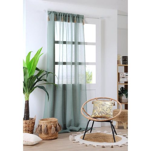 Voilage Passe Tringle 140x260 Cm Ibiza Jade