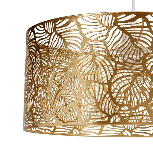 Suspension Métal Ajouré Doré Calathéa D35