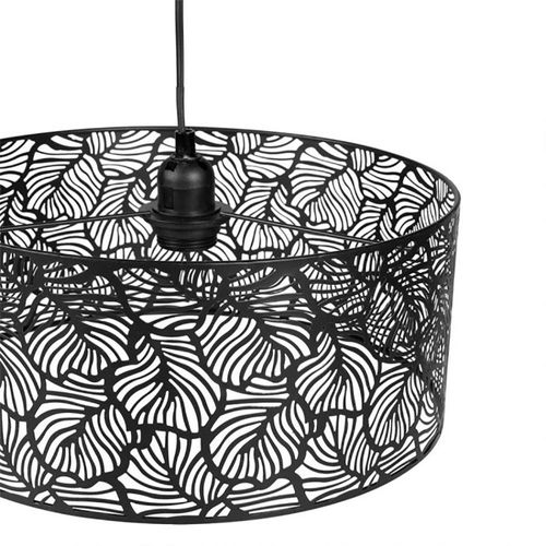 Suspension Métal Ajouré Calathéa Noir