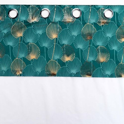 Voilage à Oeillets 140x240 Sable Top Velours Or Clairine Émeraude