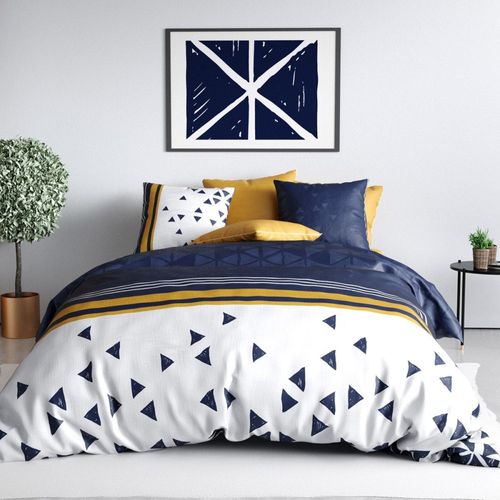 Housse De Couette 260x240 Bandol + 2 Taies Coton 57 Fils