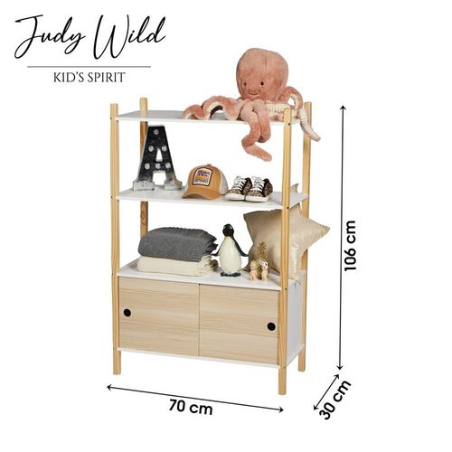 Armoire Enfant 2 Portes 2 Étagères Dream