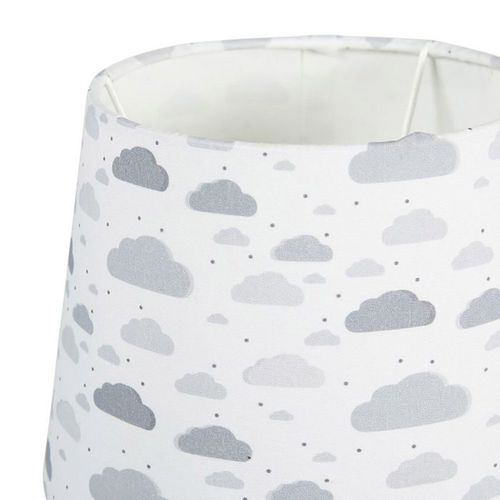 Lampe Pied Métal Argenté Brume