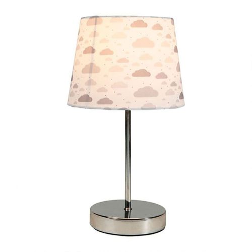 Lampe Pied Métal Argenté Brume