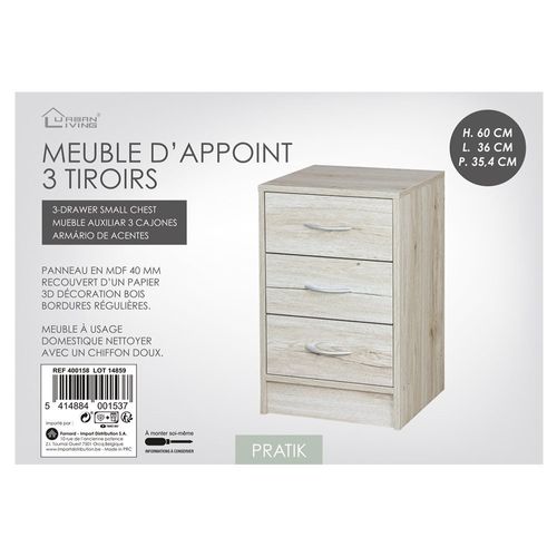 Meuble 3 Tiroirs Pratik