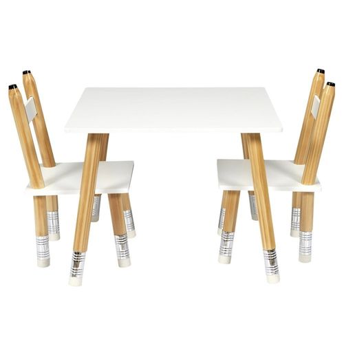 Table Scandinave Avec 2 Chaises Crayon Pour Enfant