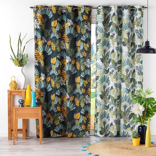 Rideau à Oeillets 140x240 Panazio Bleu Coton