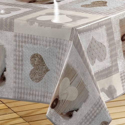 Nappe Toile Cirée 140x240 Cm Cosy Cœur Pvc