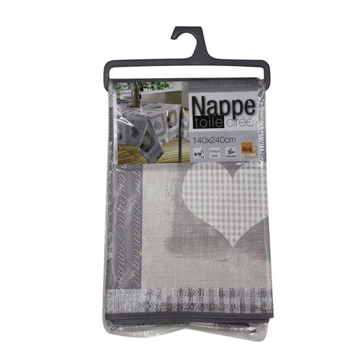 Nappe Toile Cirée 140x240 Cm Cosy Cœur Pvc