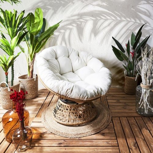 Fauteuil Extérieur Cancun Coussin Blanc
