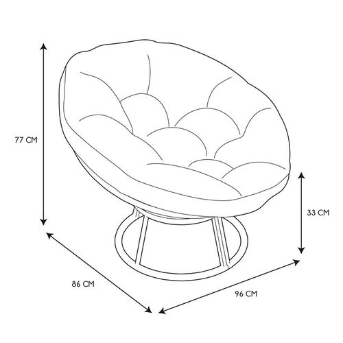 Fauteuil Extérieur Cancun Coussin Blanc