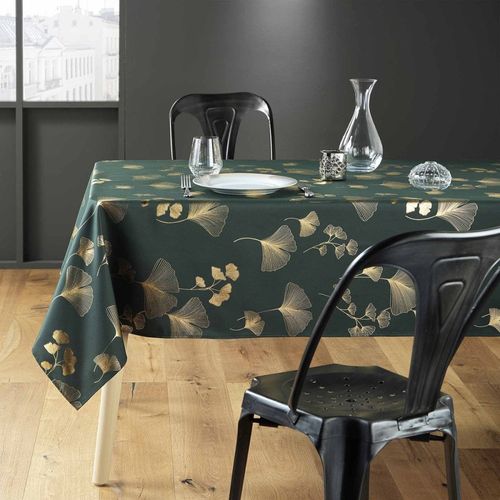 Nappe Rectangulaire 150x240 Cm Métallisé Bloomy Vert Or