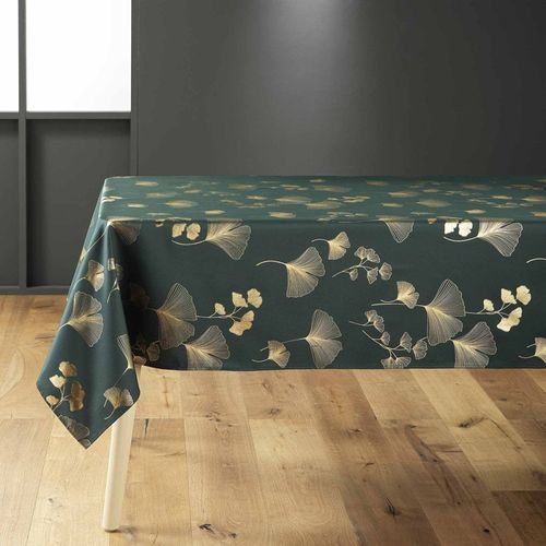 Nappe Rectangulaire 150x240 Cm Métallisé Bloomy Vert Or