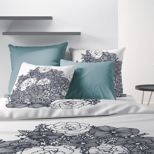 Housse De Couette 260x240 Avec Amour + 2 Taies Coton Bio 47 Fils