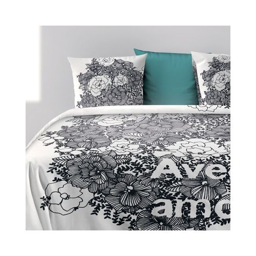 Housse De Couette 260x240 Avec Amour + 2 Taies Coton Bio 47 Fils