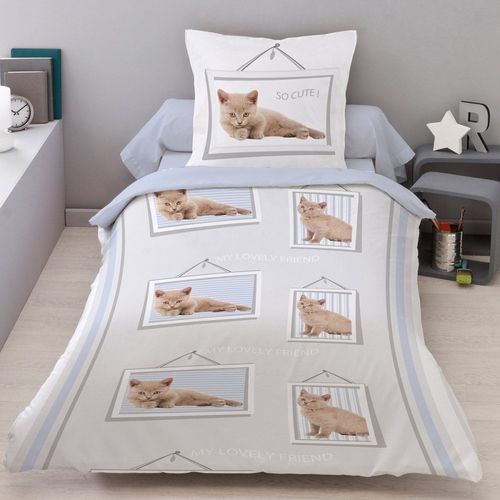 Housse De Couette 140x200 Lovely Friend + Taie Coton 52 Fils
