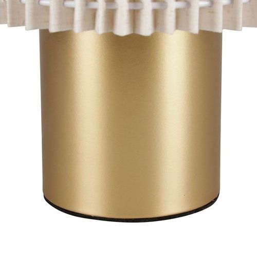 Lampe Métal Lin Auréline Écru Dorée