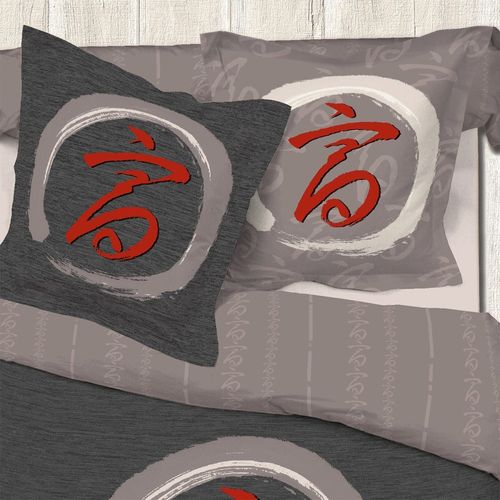 Housse De Couette 240x220 Zen Spirit + 2 Taies Coton 57 Fils
