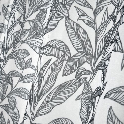 Voilage à Oeillets 140x260 Cm Kinogi Noir