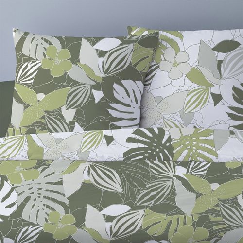 Housse De Couette 240x220 Chika Vert + 2 Taies