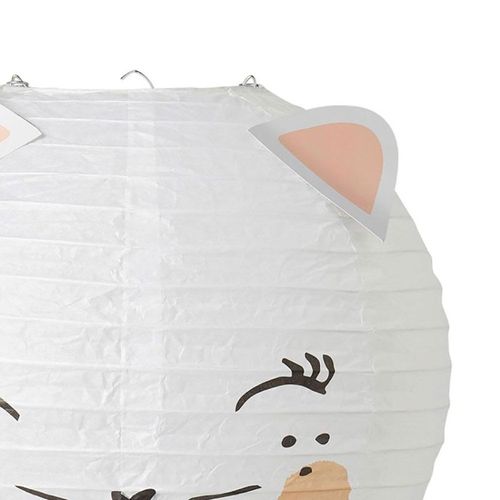 Suspension Boule Japonaise Chat Rose D35